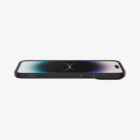 ACS04813 - iPhone 14 Pro Max Case Liquid Air in matte black showing the back